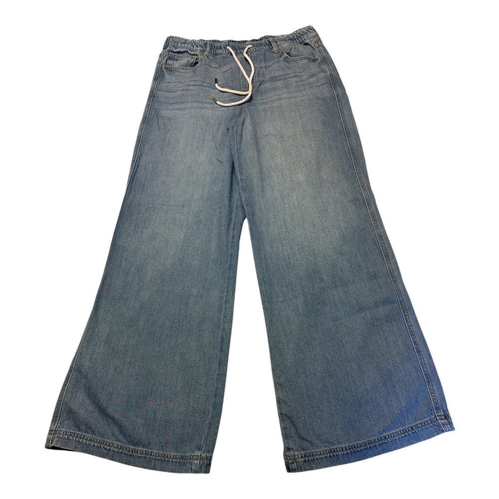 Hidden Los Angeles Nori Extra Wide Leg Jeans Women 28 High Rise pull on elastic